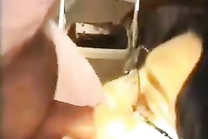 Nerdy brunette hottie wishes her glasses to be overspread in cum