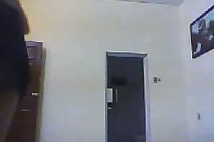 Hilarious black haired webcam playgirl flashed her pleasing boobies