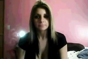 Desirable golden-haired mother I'd like to fuck showing large soaked jugs in dilettante sex tape