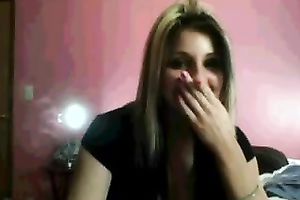 Desirable golden-haired mother I'd like to fuck showing large soaked jugs in dilettante sex tape