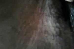 Chocolate legal age teenager girlfriend and her curly twat filmed closeup