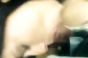 Cute dark brown legal age teenager pleases me with some indeed good blow job