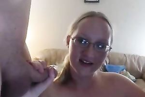 Petite blond wife is glad to be shared for oral-job 3some