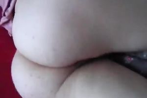 My pleasant GF with flat love melons and bald fur pie is masturbating passionately in the morning