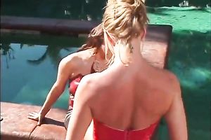 Lesbians got their moist taut snatches screwed with large sextoy