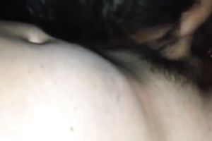 Alluring tattooed brunette hair honey sucks my hard cock with great excitement