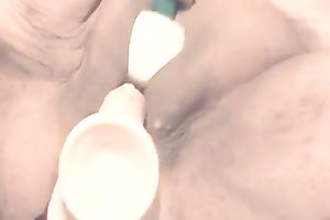 Super bulky kinky sex toy addicted nympho was petting one as well as the other holes