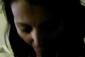 Awesome blowjob from an non-professional Desi milf for her hubby