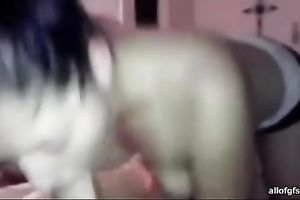 Delicious legal age teenager dark brown blows 10-Pounder untill he cums on POV movie scene