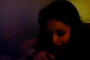 My marvelous brunette hair girlfriend sucks my BBC like a pro