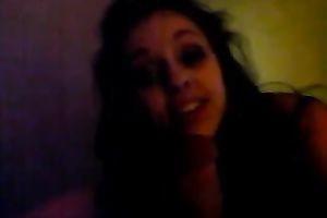 My marvelous brunette hair girlfriend sucks my BBC like a pro