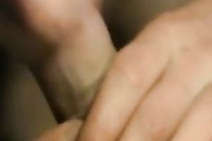 Skinny non-professional blond floozy gives me head for sperm