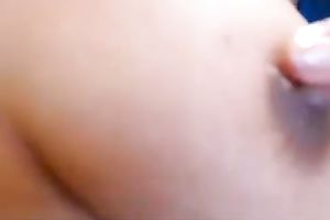 Sexy all hot and voracious Asian brunette chick flashed her boobies