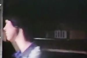 Perverted jerk drilled his girlfriend right outside her abode