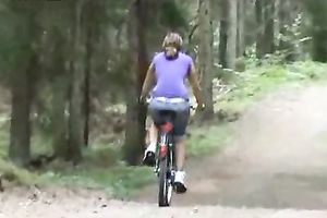 Babe riding a bike ends up being brutally fucked