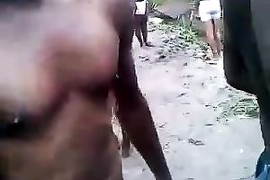 African males and women in group raping scenes