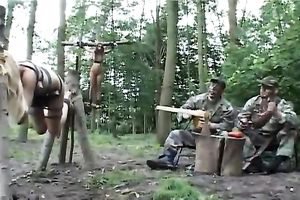 Two sexy teen girls get raped by hunters near their camping