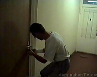 A burglar penetrates the house and rapes a sexy babe in a bathroom