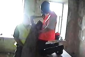 Two bad guys roughly raped a helpless woman in a deserted house