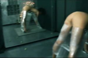 Bound blonde wife got her anal hole raped by a psycho dude