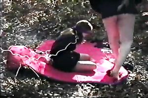 Lonely wife captured and raped by a fat ugly dude in a forest