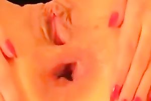 Wild non-professional black haired taped the way that babe was petting her love tunnel with toy