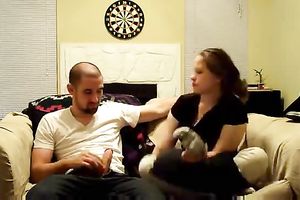 Cute dilettante legal age teenager babe gives fantastic irrumation in homemade sex movie