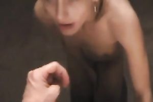 Submissive white black cock sluts gives me head on POV sex tape