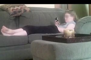 Caught my step-sis masturbating to beastiality porn