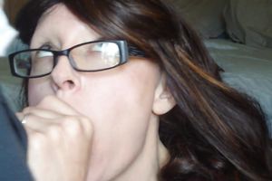 Mature slutty wife sucking hubby cock on camera
