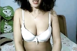 Appetizing aged slutty wife takes off her clothes on livecam