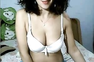 Appetizing aged slutty wife takes off her clothes on livecam