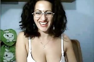 Appetizing aged slutty wife takes off her clothes on livecam