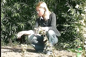 Mesmerizing Russian college girl acquires topless outdoors