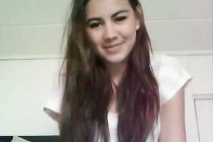 Horny legal age teenager plays with her twat showing off on camera