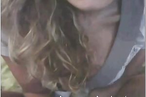 Horny fair haired tramp tickles her lovely cookie ardently in bedroom