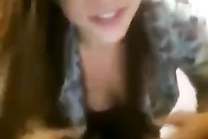 Webcam solo with my nice-looking GF showing her bra buddies and a-hole