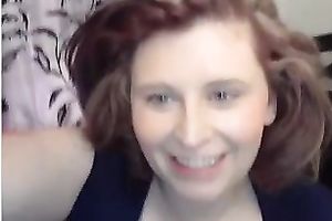 Amateur buxom nice-looking cam brunette hair brags of her astonishing boobies