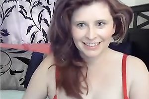 Amateur buxom nice-looking cam brunette hair brags of her astonishing boobies