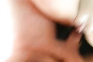 Fingering puffy warm bald vulva and fucking in the car