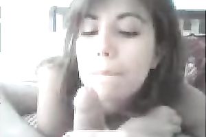 Handjob by my friend's romantic dark haired girlfriend