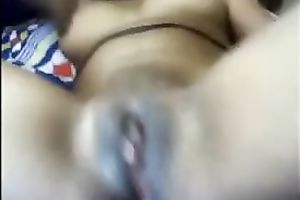 Sensual girl fingers her smooth snatch in front of a cam