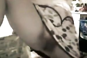 Torrid short haired non-professional webcam whorish white wife was masturbating her slit