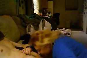 Blonde big beautiful woman sucks my weiner and doesn't want to stop