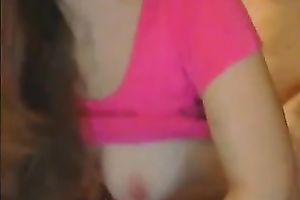 Lovely redhead cutie sucks her boyfriend's hard dong