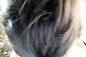 Dark haired nice-looking and enchanting Latina black cock sluts was blowing my buddy's dick