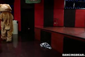 Countless dilettante strumpets receive wild engulfing giant jocks in night club