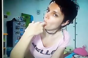 Cute white sexy webcam Married slut flashes her pussy closeup