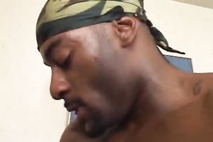 Massive dark jock permeates her taut asshole from behind