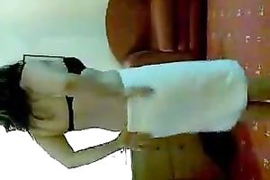 Mature and lascivious milf slutwife wrapped in towel dances for me